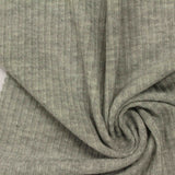 Grey Heather Rib Knit, Poly-Viscose — photo 3