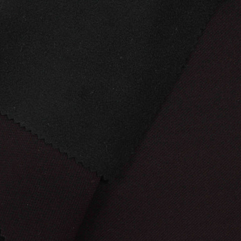 Polyester Stretch ITY Knit Fabric, 372 gsm — Black