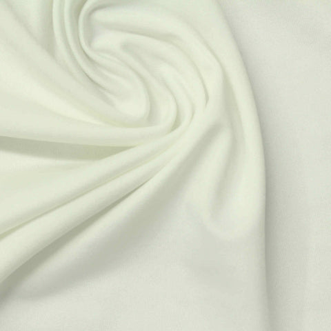 Polyester Stretch Milk Silk Knit Fabric, 180 gsm, 170 cm — White