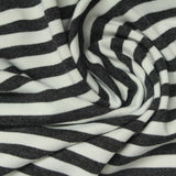 Black Stripes Jersey Knit, Viscose-Poly — photo 3