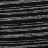 Black Horizontal-Stripe Knit, Poly-Viscose — photo 3