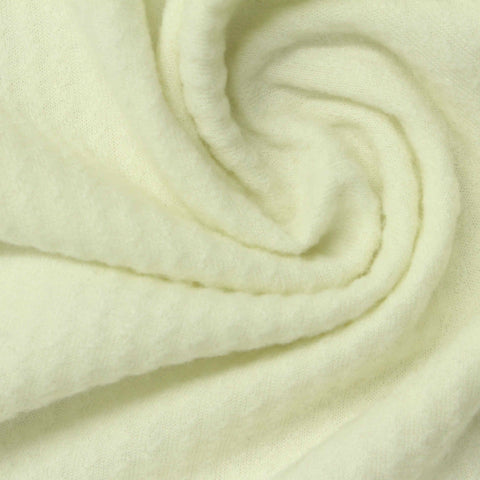 Brushed Polyester Viscose Stretch Interlock Knit Fabric, 210 gsm, 150 cm — Yellow