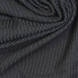 Light Grey Vertical-Pinstripe Rib Knit, Polyester — photo 3