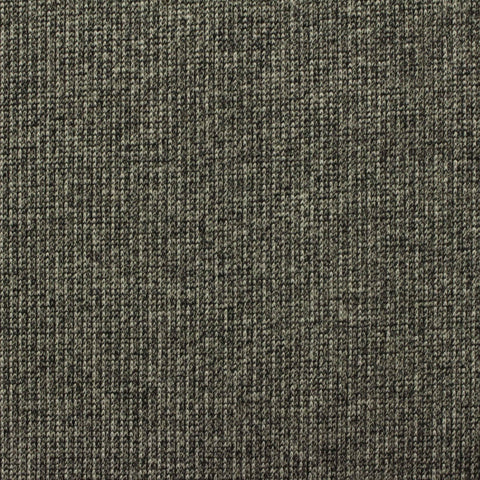Dark Grey Heathered-Marl Rib Knit, Polyester, 330 gsm