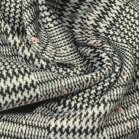 Black Houndstooth Jacquard, 310 gsm