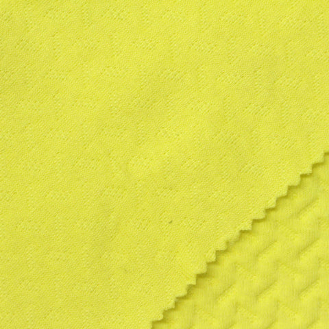 Bright Yellow Textured Jacquard, Polyester