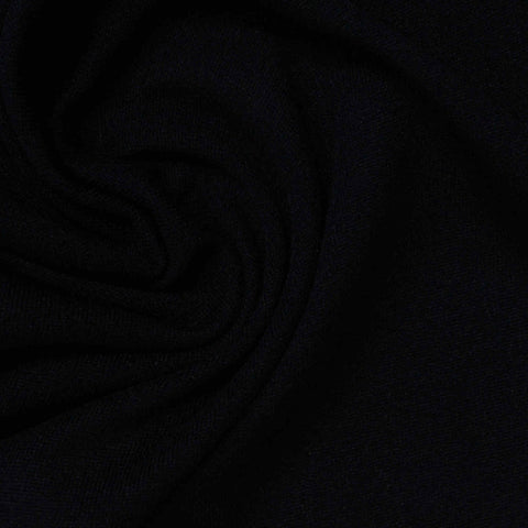 100% Polyester Knit Fabric, 75 gsm, 155 cm — Black