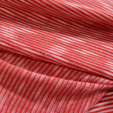 Red Horizontal-Stripe Knit, Viscose-Poly — photo 3