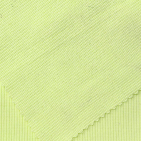 Light Lime Rib Knit, Cotton-Poly