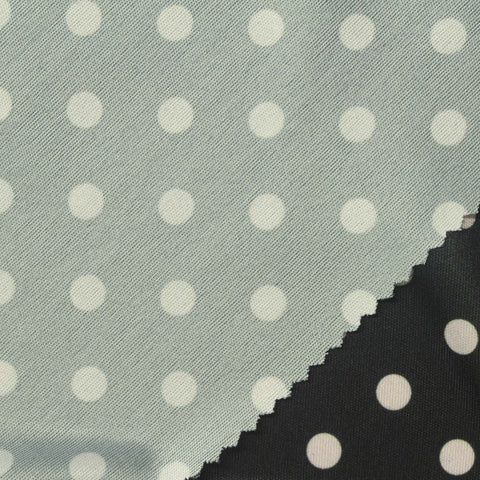 Cream Dots Jersey Knit, Polyester