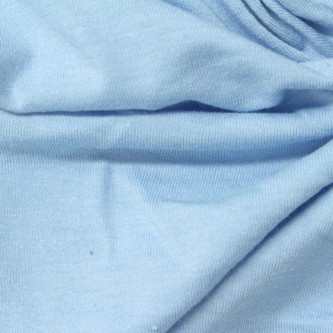 Cotton Polyester Jersey Knit Fabric, 150 gsm, 175 cm — Blue, ref EF-249184