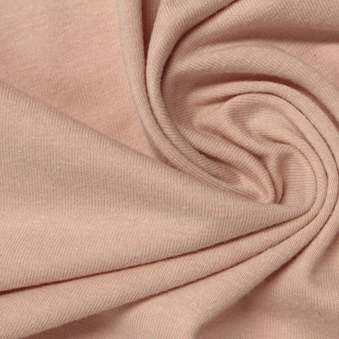 Brushed Jersey Knit Fabric, 175 gsm, 150 cm — Beige