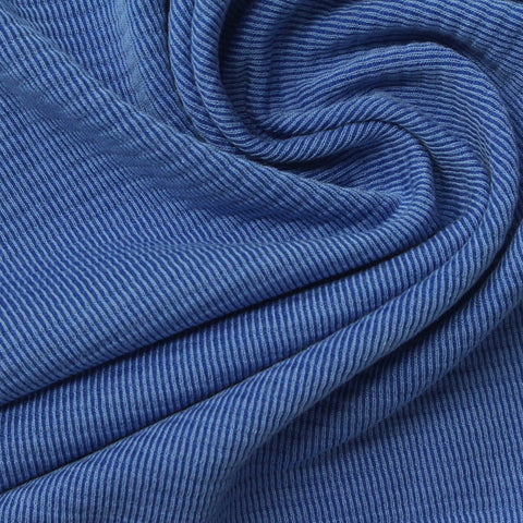 Modal Polyester Interlock Knit Fabric, 210 gsm, 155 cm — Blue