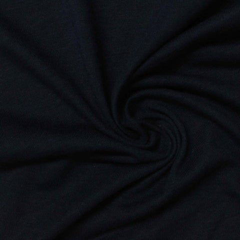 Polyester Cotton Jersey Knit Fabric, 140 gsm — Black, ref EF-236337