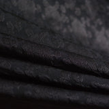 Black Tone-on-Tone Floral Jacquard, Poly-Viscose — photo 3
