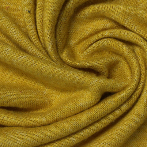 Yellow Marl Jersey Knit, Viscose-Poly, 225 gsm