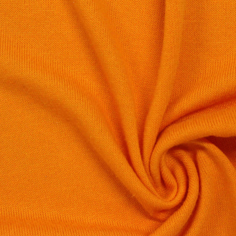 Polyester Viscose Stretch Chunky Knit Fabric, 200 gsm, 165 cm — Orange