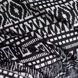 Black Horizontal-Band Knit, Polyester — photo 3