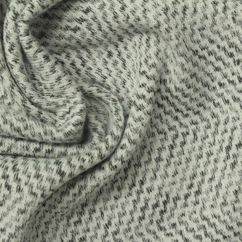 Dark Grey Marl Jersey Knit, Poly-Viscose, 270 gsm
