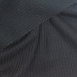 Brushed Polyester Viscose Stretch Rib Knit Fabric, 190 gsm, 164 cm — Black — photo 3