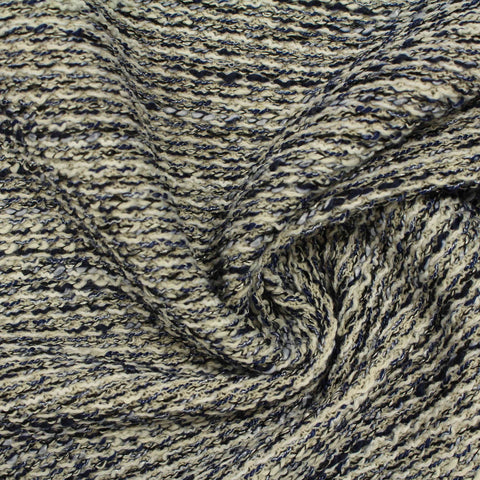 Cream Marl Jacquard, Cotton-Viscose