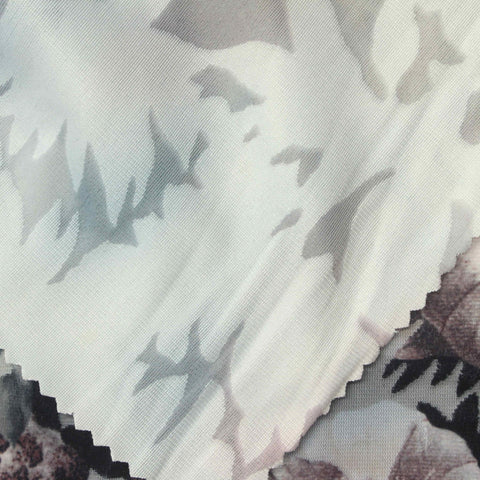 White Floral Knit, Poly-Nylon