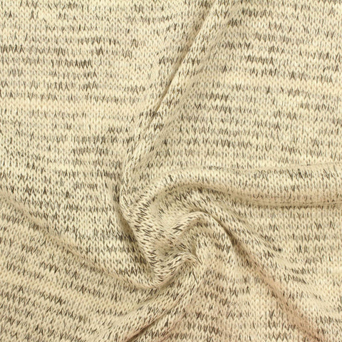 Beige Marl Chunky Knit, Viscose-Poly, 201 gsm