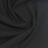 Cotton Viscose Stretch Rib Knit Fabric, 250 gsm, 150 cm — Black — photo 3