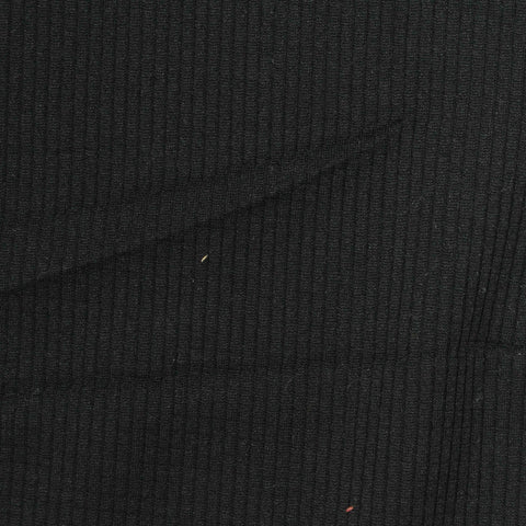 Plaid Polyester Stretch Interlock Knit Fabric, 190 gsm, 150 cm — Black