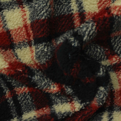 Black Plaid Knit, Polyester, 185 gsm
