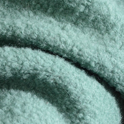 Polyester Wool Knit Fabric, 720 gsm — Green