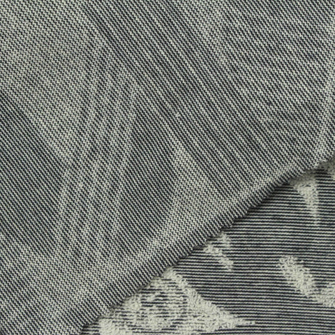 Light Grey Abstract Jacquard, Poly-Cotton
