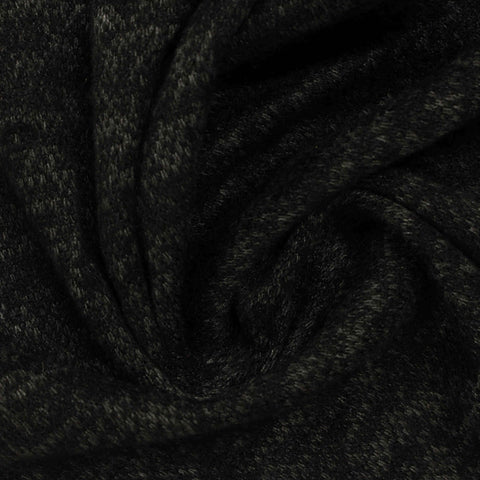 Dark Grey Marl Scuba Knit, Poly-Cotton, 270 gsm