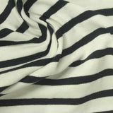 Dark Grey Stripes Jersey Knit, Cotton — photo 3