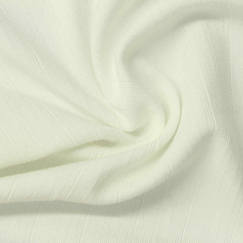 Polyester Stretch Rib Knit Fabric, 368 gsm, 157 cm — White