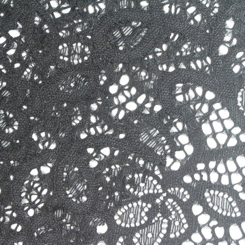 Black Floral Lace, Nylon, 117 gsm