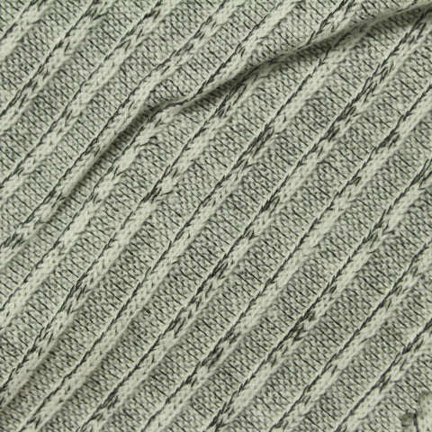 Light Grey Marl Rib Knit, Poly-Acrylic