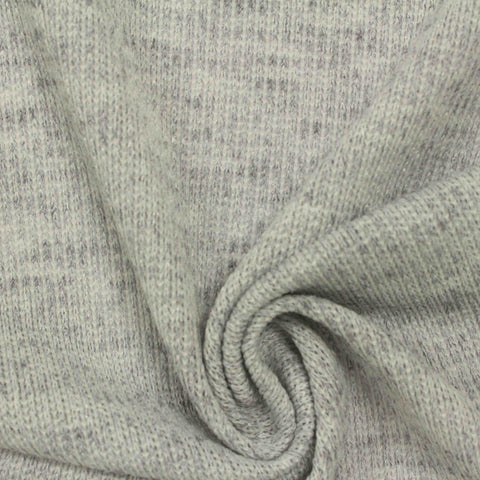 Light Grey Marl Piqué Knit, Polyester, 160 gsm