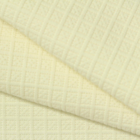 Jacquard Polyester Stretch Knit Fabric, 280 gsm, 160 cm — Yellow
