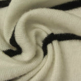 Black Horizontal-Stripe Chunky Knit, Poly-Viscose — photo 3
