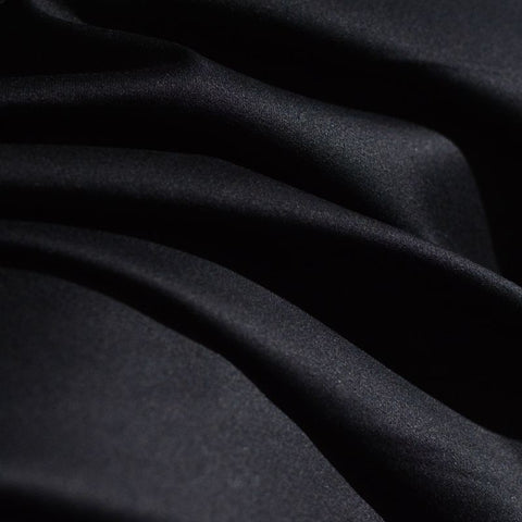 Cotton Stretch Sateen Fabric, 195 gsm, 147 cm — Black
