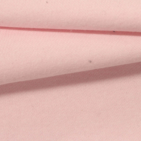 Brushed Polyester Cotton French Terry Fabric, 350 gsm, 170 cm — Pink
