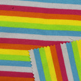 Multicolor Horizontal-Stripe Rib Knit, Poly-Cotton — photo 3