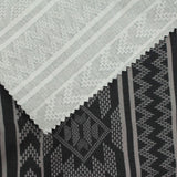Black Geometric-Diamond Bengaline, Viscose-Nylon — photo 3