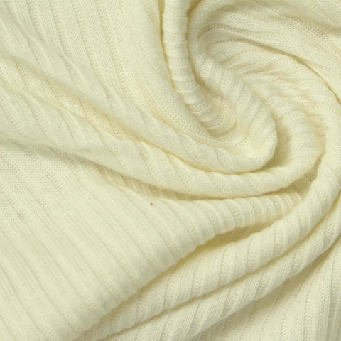 Brushed Rib Knit Fabric, 280 gsm, 160 cm — Yellow