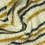 White Horizontal-Stripe Rib Knit, Poly-Cotton — photo 3