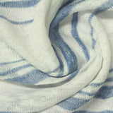 Blue Horizontal-Stripe Knit, Viscose-Poly — photo 3