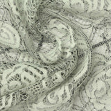 Pale Green Bold-Floral Lace, Viscose-Nylon — photo 3