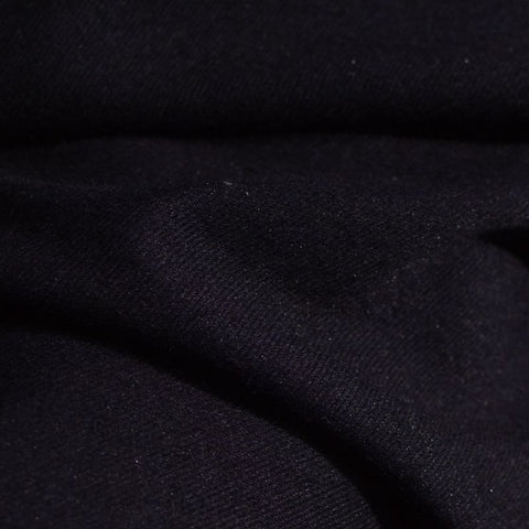 Polyester Cotton Stretch Denim Fabric, 162 cm — Black
