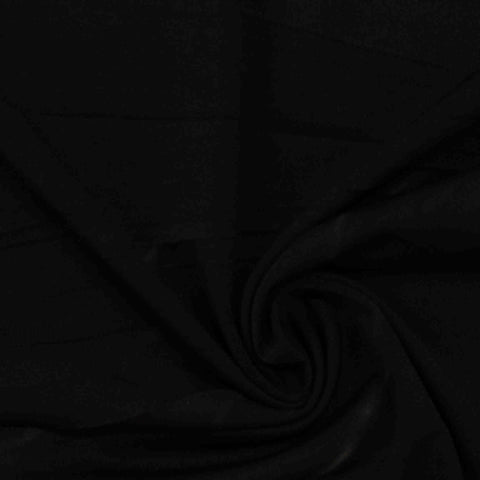 Polyester Stretch ITY Knit Fabric, 210 gsm, 160 cm — Black, ref EF-210017